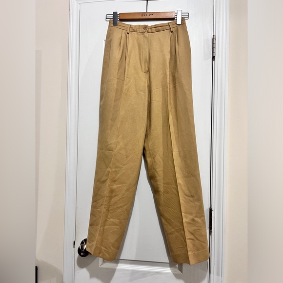 Vintage‎ Lands' End 100% Wool Pleated Pants - sz 8 - Picture 1 of 3